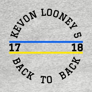 Kevon Looney 5 Back to Back Championship 2017 -2018 white T-Shirt